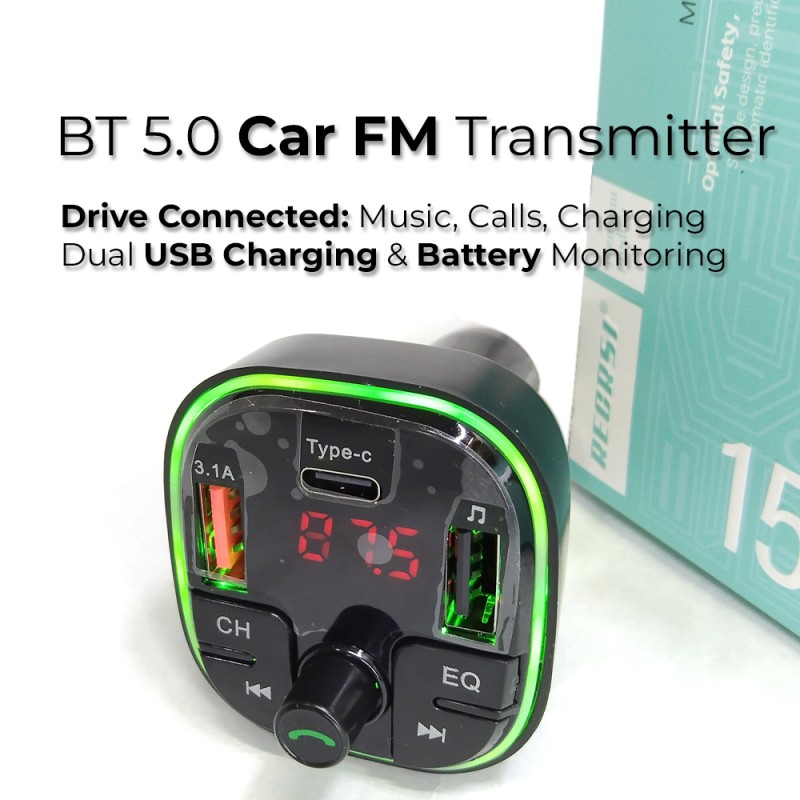 Car FM Transmitter with Charging Ports C60