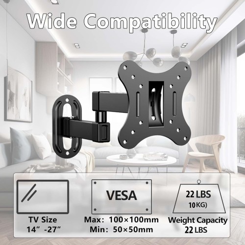 TV wall mount bracket V-Star 101w fit for 14"-27"