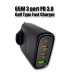 65W 3 port PD 3.0 GaN Type Fast Charger